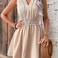 V-Neck Punching Lace Dress