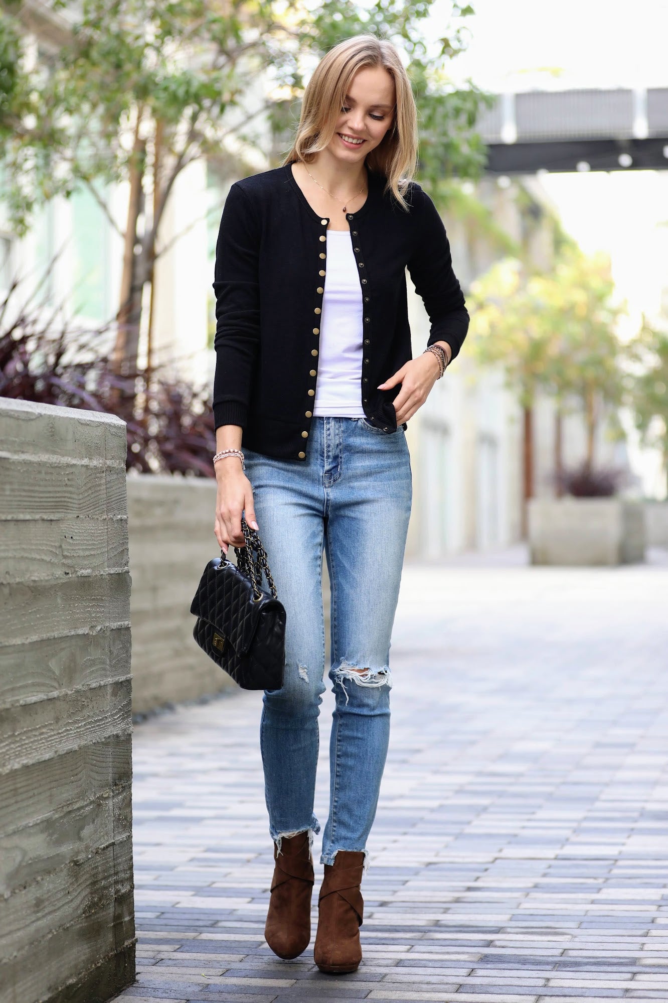 Snap Button Sweater Cardigan