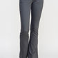 Belted Twill Boot Cut Pants