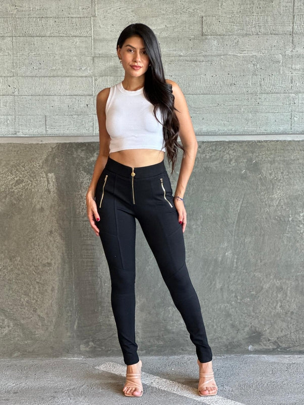 Moto Ponte Leggings with Zipper