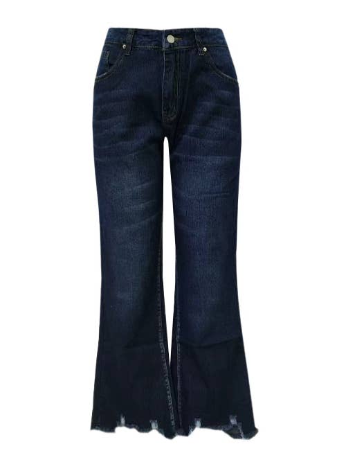Retro Cropped Flared Jeans