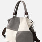 Colorblock Canvas Shoulder Bag