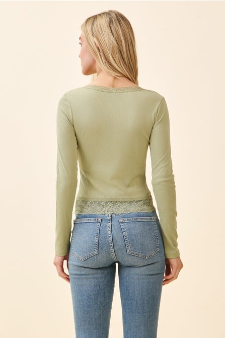 Button Front Henley Top