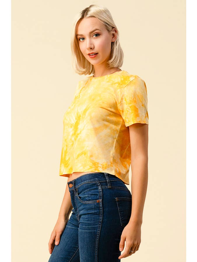 Short Sleeve Tie Dye Top