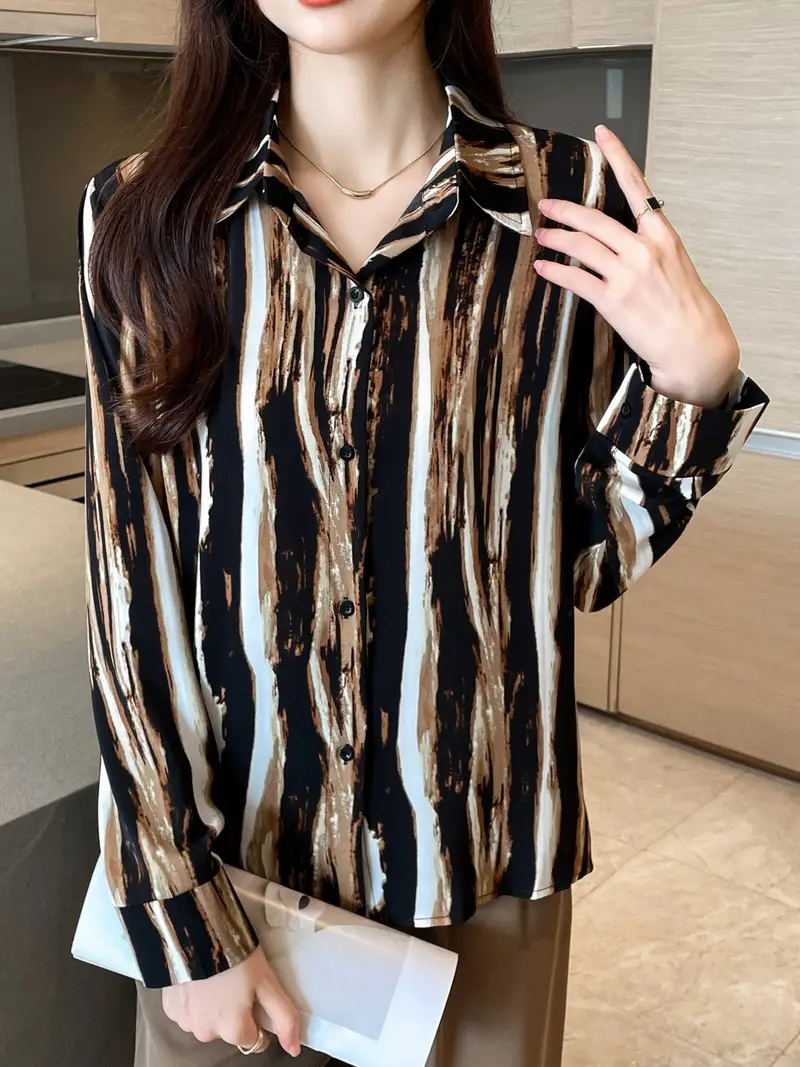 Striped Button Front Shirt