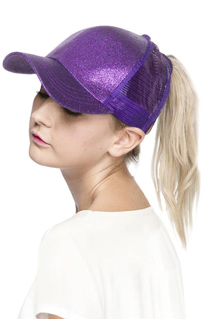 Glitter Ponytail Baseball Cap