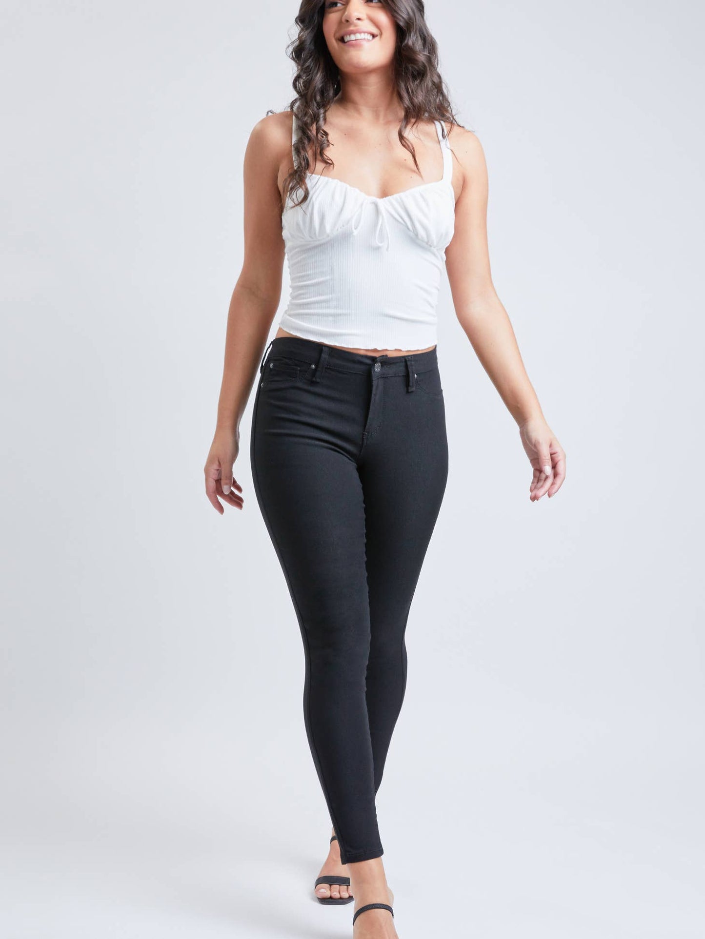 Hyperstretch Mid Rise Skinny Jeans