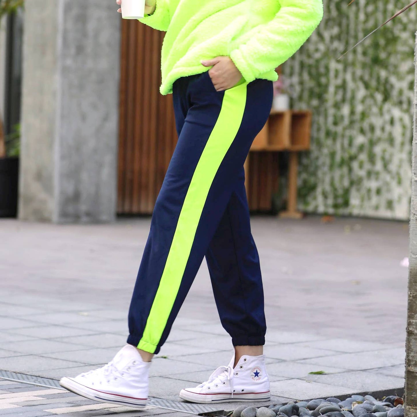 Tricot Track Pants with Side Panels